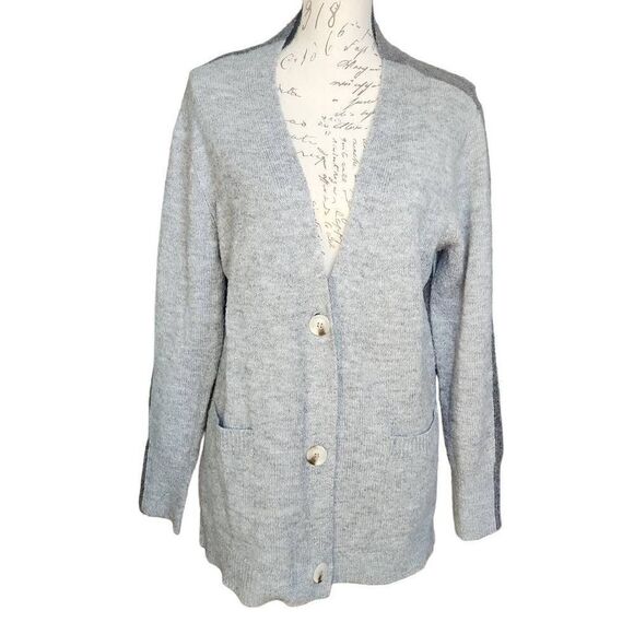BB Dakota Steve Madden Ladies Size Large Two Tone Gray Button Down Cardigan - Picture 1 of 6